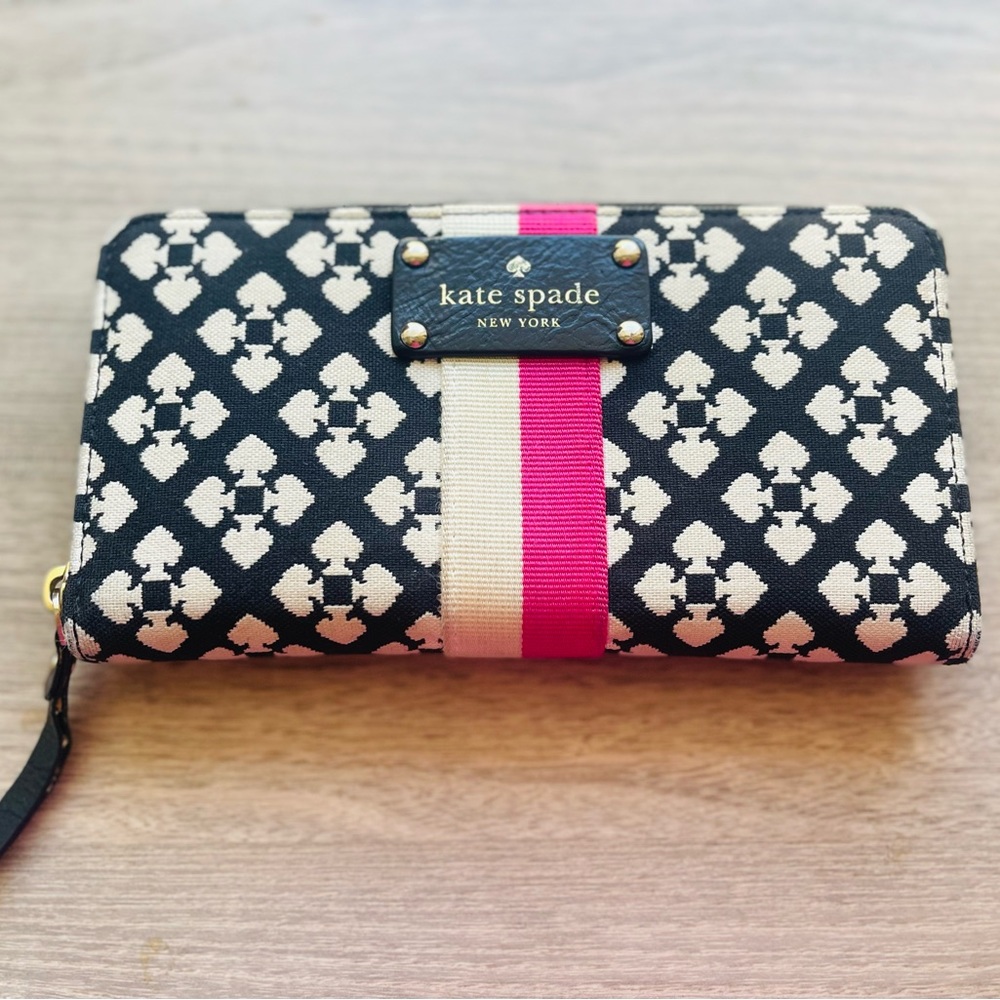 Kate Spade Wallet - "Neda” Canvas Zip Around